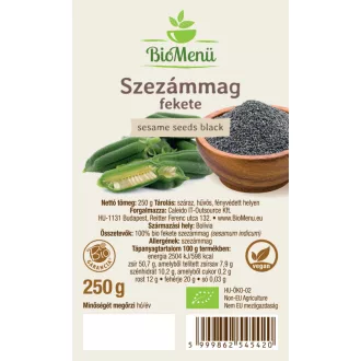 BioMenü organska črna sezamova semena 250 g slika izdelka