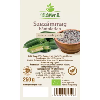 BioMenü organska neoluščena sezamova semena 250 g slika izdelka