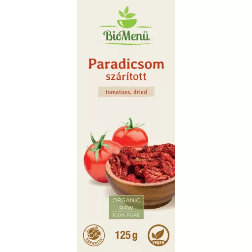 BioMenü organski sušeni paradižnik 125 g oznaka