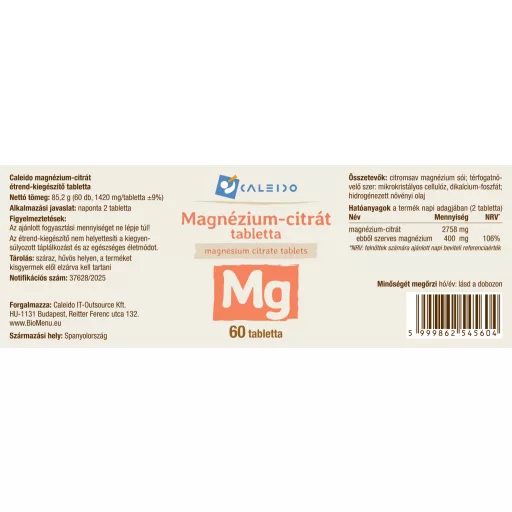 Caleido Tablete z magnezijevim citratom 60 tablet oznaka