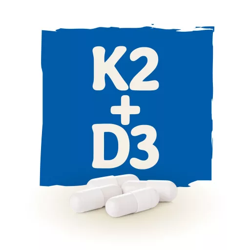 Caleido vitamini K2 + D3 v kapsulah, 90 kapsul material