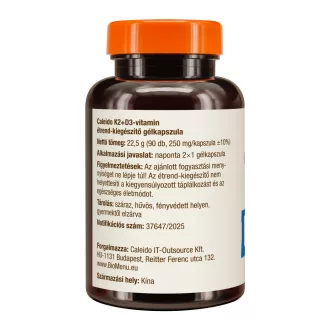Caleido vitamini K2 + D3 v kapsulah, 90 kapsul slika izdelka