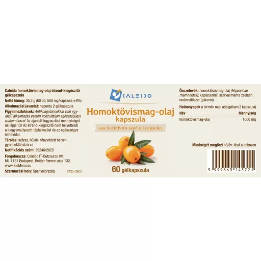 Caleido Kapsule z žafranovim oljem 60 kapsul oznaka
