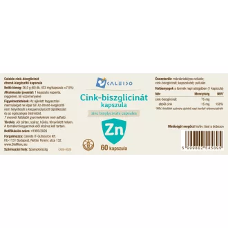 Caleido Cinkov Bisglicinat kapsule 60 kos slika izdelka