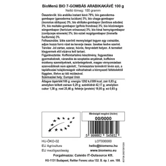 BioMenü 7-Gobe Arabica Kava 100 g slika izdelka